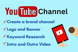 create a youtube channel with a logo banner and full setup