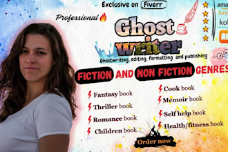 ghostwriter your book as ghost book writer, ebook writer and ebook ghostwriter