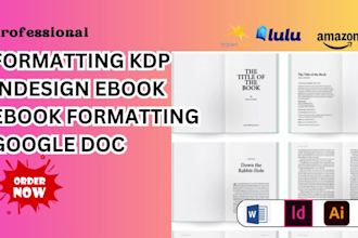 do book formatting kdp paperback manuscript indesign ebook formatting