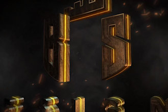 create an epic cinematic 3d logo reveal video or trailer