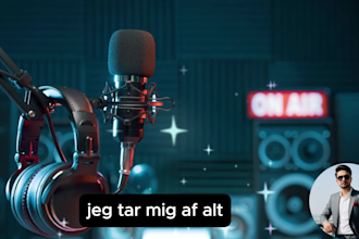 record a professional danish voice over with translation