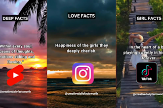 create 270 short,reels,and tiktok videos with inspiring quotes for social media