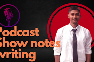 write catchy podcast show notes with summary