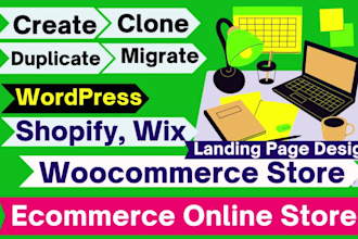 create ecommerce store product landing page design professional and responsively