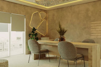 do 3d sauna room, sanitarium, spa interior, lounge and hair salon design