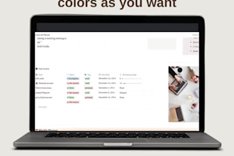 create custom advance aesthetic notion template notion workspace notion database