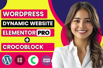 create dynamic wordpress website with crocoblock and elementor pro