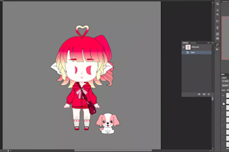 cut any image to PSD for animation or live2d asset