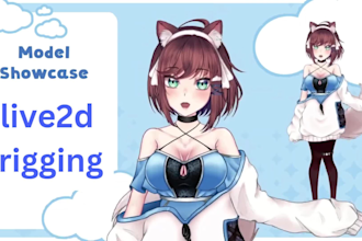 create pro live 2d vtuber model 2d vtuber rigging anime vtuber design 2d rigging