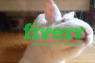 make this bunny licking your logo or text video