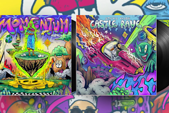 draw music illustration for hip hop rap album cover single