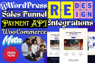 setup google meta woocommerce payment API sales funnel checkout integration