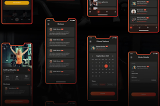 create app design and mobile app uiux in figma