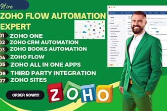 set up zoho CRM books zoho people desk zoho flow automation zoho one recruit