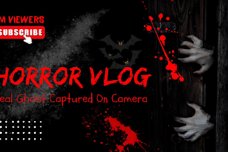 create horror thumbnail for youtube channel