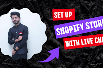set up a shopify store or shopify dropshipping store