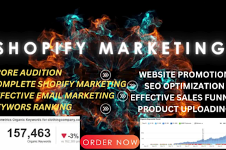 do shopify marketing  store audition website promotion shopify SEO optimization