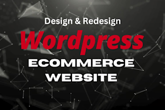build design or redesign ecommerce business website wordpress and elementor pro