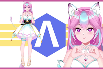 draw and rig live2d model, anime vtuber design,live2d rigging, 2d vtuber, vtube