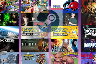 design steam capsule game banner postal game cover art work logo for game market