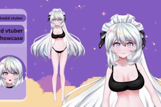 design and rig live2d vtuber model 2d vtuber model  vtuber commission 2d anime