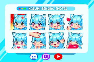 draw chibi emotes, sub badges for twitch, discord, youtube