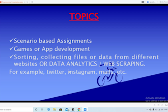 do professional programming for c, python and java