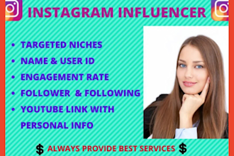 provide best instagram influencer for profitable niches