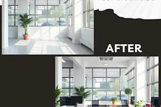 help you to design in 3 hours ,HD real estate virtual staging for listing