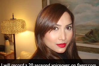 record a Professional VoiceOver up to 20seconds long in my British accent