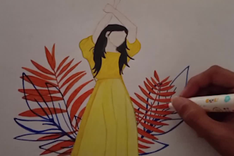 make handmade faceless illustration portraits
