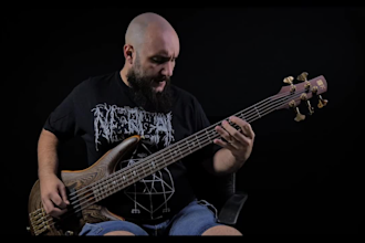 record bass guitar for your death, black, thrash metal songs