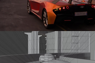 create realistic 3d car animations