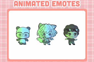 do the animation for existing emotes and drawings