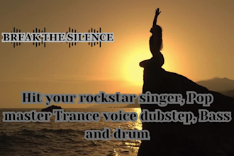 hit your rockstar singer, pop master trance voice dubstep, bass and drum