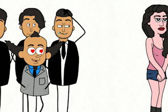 do stick man animation video with mood impreshion