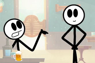 draw pencilman stickman animation fighting stick figure animation doddle art