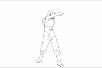 do 2d traditional, 2d frame by frame, hand drawn video, 2d anime music animation