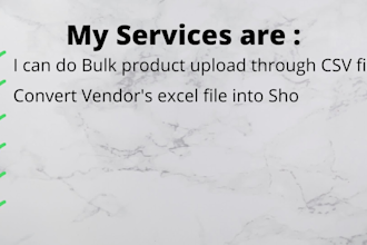 do shopify product listing through CSV file