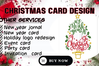 design stunning christmas cards, new year cards, and holiday greeting cards