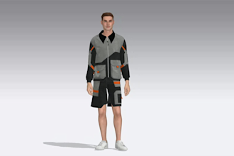 develop 3d clothing mockups and digitization in clo 3d