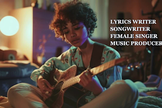 be your female singer, produce catchy songwriting podcast jingle for your brand