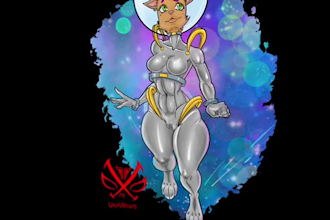 draw your oc in my style and add a parallax effect