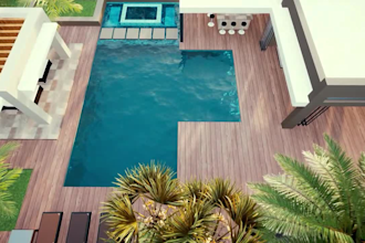 design 3d garden and backyard landscapes with pools and patios