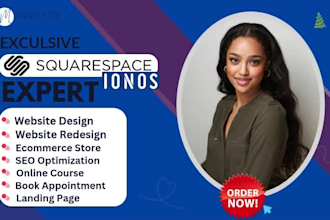 ionos squarespace website redesign squarespace website design landing page