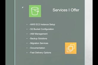 set up ec2 instances, configure s3 buckets, and manage iam roles in AWS
