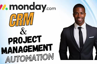 setup monday CRM project management for you with automations