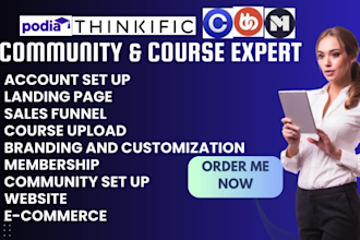 setup mighty networks, circle,podia,skool,teachable buddyboss community platform