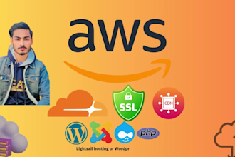 setup cloudflare, aws lightsail, cdn, ssl , redirect cloudflare, fix any issues