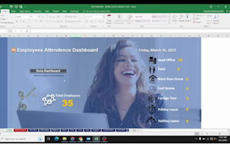 create employee attendance dashboard from excel